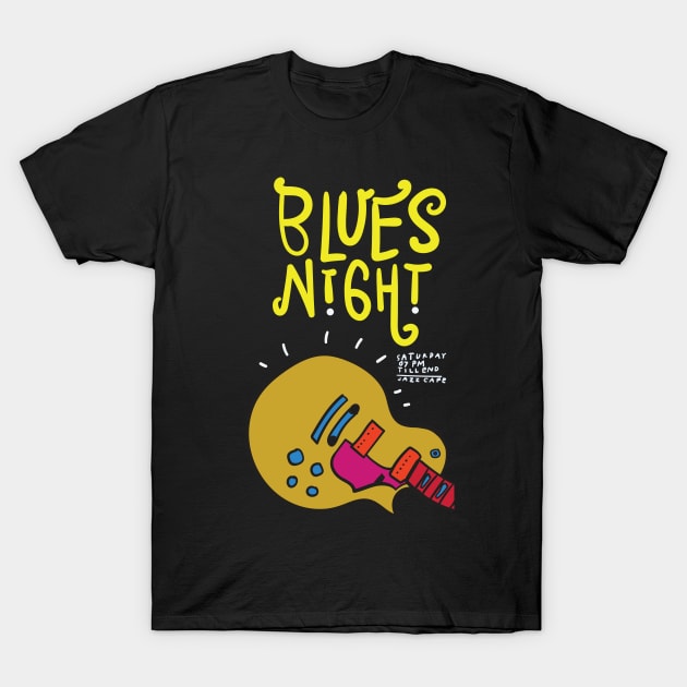 Blue Night T-Shirt by Music Lover